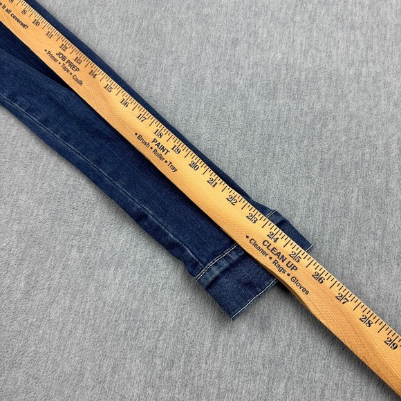 True Religion Trucker Jacket Womens Medium Blue Denim Jeans Super T Dark Wash - Picture 7 of 10